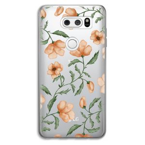 Peachy flowers: LG V30 Transparant Hoesje