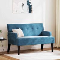 Chesterfield Bank Blauw 112 x 65.5 x 75 cm Fluweel