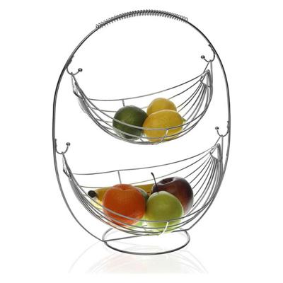 Fruitschaal Versa Metaal Staal (27 x 45,5 x 36 cm)