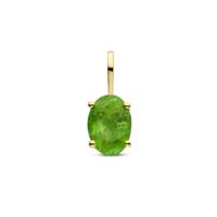 14k Geelgouden Hanger Geboortesteen Smaragd Mei 12.5mm