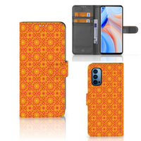 OPPO Reno 4 Pro 5G Telefoon Hoesje Batik Oranje - thumbnail