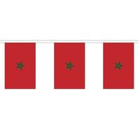 Marokko vlaggenlijn van stof 3 m