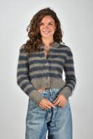 Lisa Yang vest Azalea 2025387 truffle brushed/night fall brushed stripes