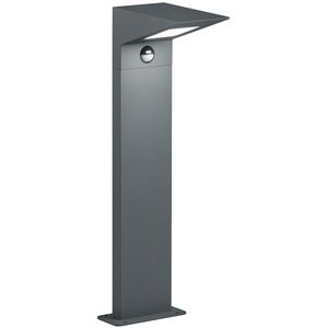 LED Tuinverlichting met Bewegingssensor - Vloerlamp - Trion Nilsona - 8W - Warm Wit 3000K - Rechthoek - Mat Antraciet - Aluminium