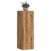 Plantenstandaards 2 st 33x33x100 cm hout artisanaal eiken