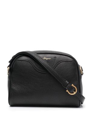 Ferragamo sac à bandoulière à plaque Gancini - Noir
