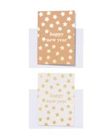 HEMA Gelukkig nieuwjaarkaarten met envelop - 10 stuks (multi)