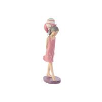 Decoratieve figuren Home ESPRIT Roze Mauve chica 7 x 11 x 27 cm