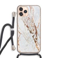 Goud marmer: iPhone 11 Pro Transparant Hoesje met koord