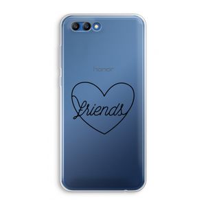 Friends heart black: Honor 10 Transparant Hoesje