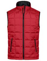James & Nicholson JN1037 Men´s Padded Light Weight Vest - /Red/Black - M