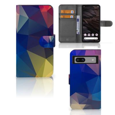 Google Pixel 7A | Book Case | Polygon Dark