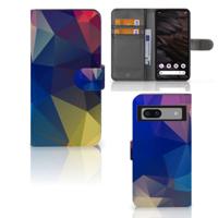 Google Pixel 7A | Book Case | Polygon Dark