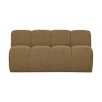 Woood Mojo eetkamerbank 164 cm met rugleuning bouclé Geel/Bruin Melange Woood Mojo eetkamerbank 164 cm met rugleuning bouclé Geel/Bruin Melange