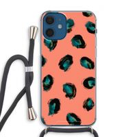 Pink Cheetah: iPhone 12 Transparant Hoesje met koord