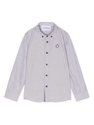 TRUSSARDI JUNIOR hoodie chiné à logo brodé - Gris