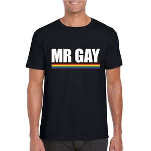 LGBT shirt zwart Mister Gay heren