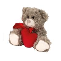Melodesign Knuffelbeer - grijs - 12 cm - Valentijn - moeder/vaderdag