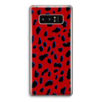 Red Leopard: Samsung Galaxy Note 8 Transparant Hoesje