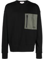 Alexander McQueen sweat oversize à col contrastant - Noir - thumbnail