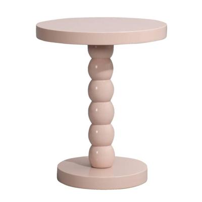 Leen Bakker - Bijzettafel Iris - Oud - 50xØ40 Cm - MDF - Roze