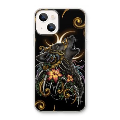 Huilende Wolf: iPhone 13 mini Transparant Hoesje