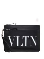 Valentino Garavani pochette à logo imprimé - Noir