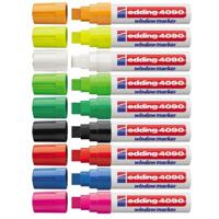Edding 4090 krijtstift Zwart, Groen, Roze, Rood, Wit 5 stuk(s) - thumbnail
