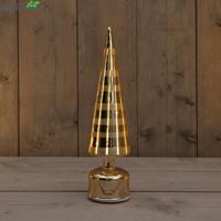 Kerstboompje glas ruit 10led warm wit d10x39 cm goud mat/glans Anna's Collection - Annas collection Kerstboompje glas ruit 10led warm wit d10x39 cm goud mat/glans Anna's Collection - Annas collection