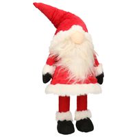 Decoratie pop gnome/kabouter - kerstman pop - 42 cm - rood - thumbnail