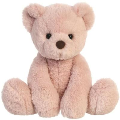 Aurora Pluche teddybeer - Eco Nation - roze - 28 cm - bosdieren thema