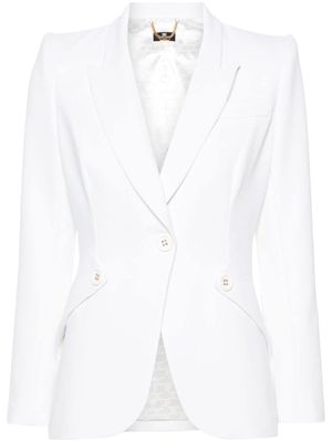 Elisabetta Franchi blazer en crêpe à simple boutonnage - Blanc