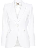 Elisabetta Franchi blazer en crêpe à simple boutonnage - Blanc - thumbnail