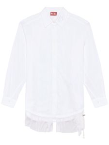 Diesel chemise en coton C-ENTEL à design superposé - Blanc