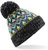 Beechfield CB458 Blizzard Bobble Beanie - Liquorice Zing - One Size