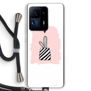 Zwart-wit cactus: Xiaomi Mi Mix 4 Transparant Hoesje met koord