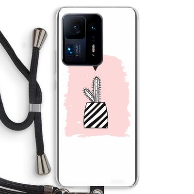 Zwart-wit cactus: Xiaomi Mi Mix 4 Transparant Hoesje met koord