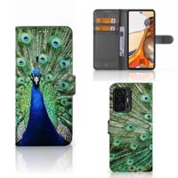 Xiaomi 11T | 11T Pro | Telefoonhoesje | Met pasjeshouder | Pauw