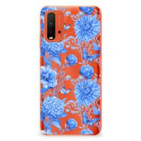 TPU Case voor Xiaomi Poco M3 Flowers Blue