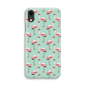Flamingoprint groen: iPhone XR Volledig Geprint Hoesje