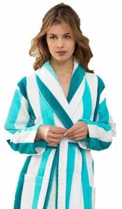 Vandyck badjas turquoise - XL