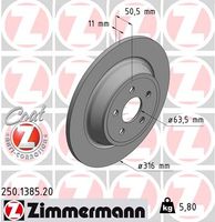 Remschijf COAT Z ZIMMERMANN, Remschijftype: Massief, u.a. für Ford, Ford Usa