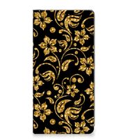 Xiaomi Redmi Note 12 Pro Plus Smart Cover Gouden Bloemen - thumbnail