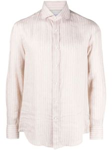 Brunello Cucinelli chemise rayée à manches longues - Tons neutres
