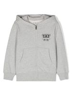 Woolrich Kids hoodie en coton à logo imprimé - Gris