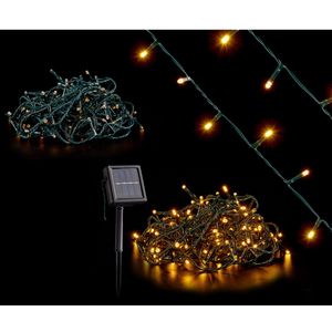 Krist+ Lichtsnoer - solar/zonne-energie - 150 warm witte LEDs - 750 cm   -