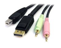 StarTech.com 1,80m 4-in-1 USB DisplayPort KVM-switch Kabel met Audio en Microfoon - thumbnail