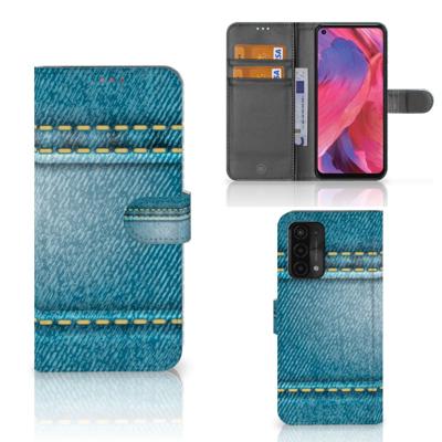 OPPO A54 5G | A74 5G | A93 5G | Wallet Case | met Pasjes | Jeans