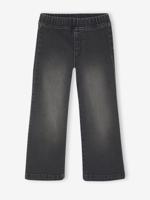 Wijde tregging voor meisjes van denim denimgrijs