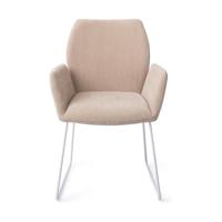 Jesper Home Misaki eetkamerstoel Sand Strand slide white